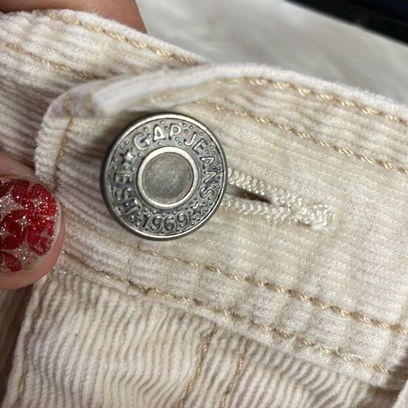 Gap Jeans High Waisted Beige Corduroy Mini Skirt, Size 10 - Picture 7 of 8